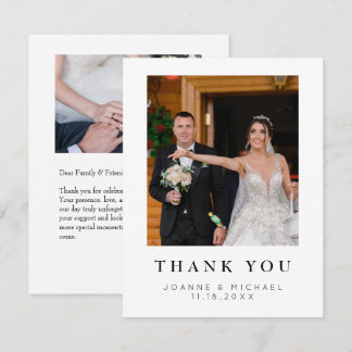 Cartão de Agradecimento de Casamento com Foto Pers