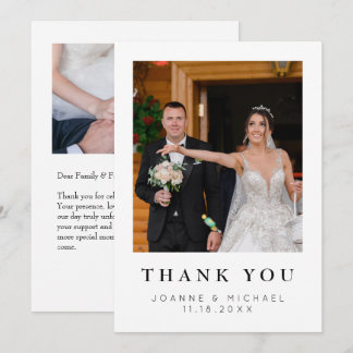 Cartão de Agradecimento de Casamento com Foto Pers