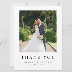 Cartão de Agradecimento de Casamento com Foto Pers