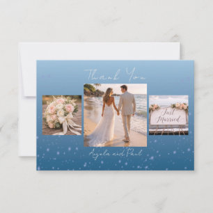 Cartão de Agradecimento de Casamento com Foto Pers