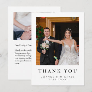 Cartão de Agradecimento de Casamento com Foto Pers