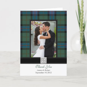 Cartão de Agradecimento de Casamento com Foto Sinc