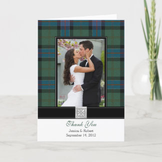 Cartão de Agradecimento de Casamento com Foto Sinc