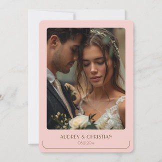 Cartão de Agradecimento de Casamento com Papoula e