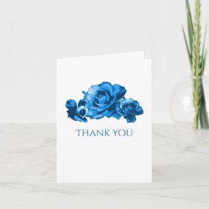 Cartão de Agradecimento de Casamento com Rosas em 
