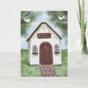 Cartão de Agradecimento de Casamento Cottage Lua d