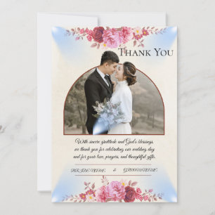 Cartão de Agradecimento de Casamento da Igreja Ros