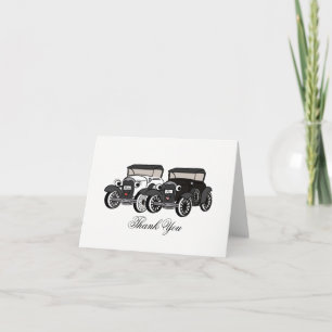 Cartão de Agradecimento de Casamento de Carro Anti