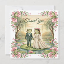 Cartão de Agradecimento de Casamento de Casal de S