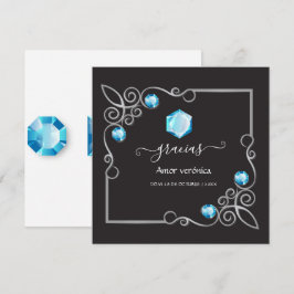 Cartão de Agradecimento de Casamento de Diamante