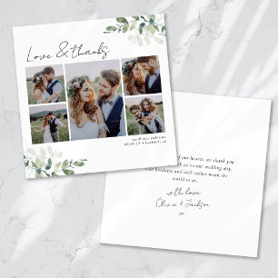 Cartão de Agradecimento de Casamento de Foto Minim