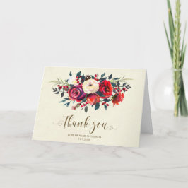 cartão de agradecimento de casamento de frutas de