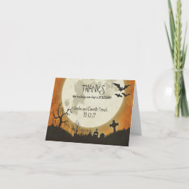 cartão de Agradecimento de casamento de Halloween