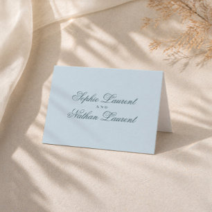 Cartão de Agradecimento de Casamento de Inverno Az