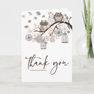 Cartão de Agradecimento de Casamento de Inverno co