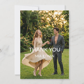 Cartão de Agradecimento de Casamento de Jardim Min
