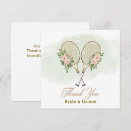 Cartão de Agradecimento de Casamento de Tênis