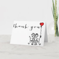 Cartão de Agradecimento de Casamento Desenhos da N
