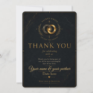 Cartão de Agradecimento de Casamento Edição Meia-N