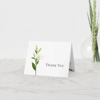 Cartão de Agradecimento de Casamento Elegante Líri