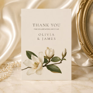 Cartão de Agradecimento de Casamento Elegante Magn