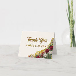 Cartão de Agradecimento de Casamento Elegante New