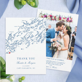 Cartão de agradecimento de casamento em Cape Eliza