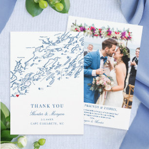 Cartão de agradecimento de casamento em Cape Eliza