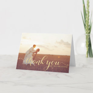 Cartão de Agradecimento de Casamento em Letra de G