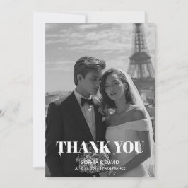 Cartão de Agradecimento de Casamento em Paris