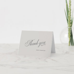 Cartão de Agradecimento de Casamento em Script Ele