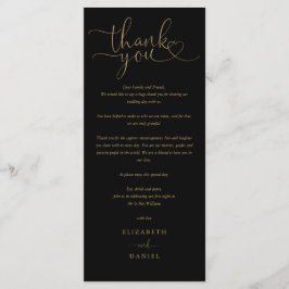 Cartão de Agradecimento de Casamento em Script Pre