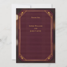 Cartão de Agradecimento de Casamento Escocês Burgu
