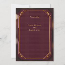 Cartão de Agradecimento de Casamento Escocês Burgu