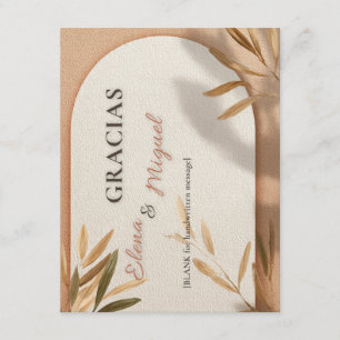 Cartão de Agradecimento de Casamento Espanhol