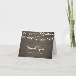 Cartão de Agradecimento de Casamento/Festa Rustic