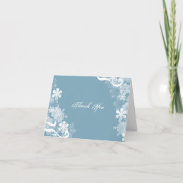 Cartão de Agradecimento de Casamento Floco de Neve