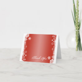Cartão de Agradecimento de Casamento Floco de Neve