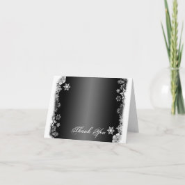 Cartão de Agradecimento de Casamento Floco de Neve