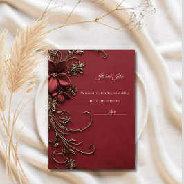 Cartão de Agradecimento de Casamento Floral 3D em
