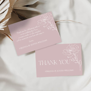 Cartão de Agradecimento de Casamento Floral Boho R