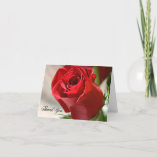 Cartão de Agradecimento de Casamento Floral de Ros