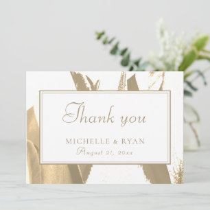 Cartão de Agradecimento de Casamento Floral Tulipa