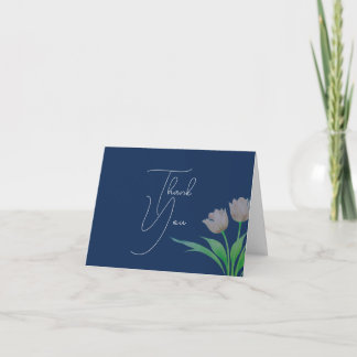 Cartão de Agradecimento de Casamento Floral Tulipa