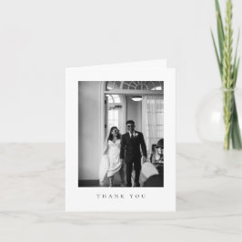 Cartão de Agradecimento de Casamento Formal Clássi