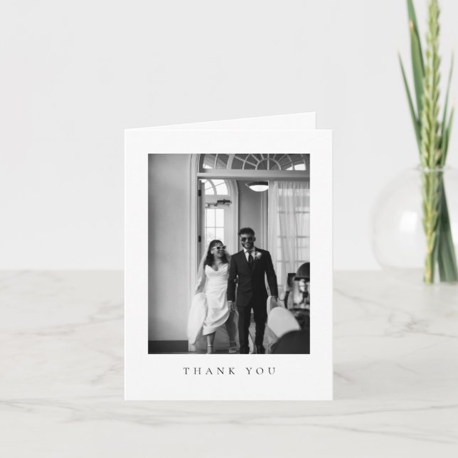 Cartão de Agradecimento de Casamento Formal Clássi (Frente)