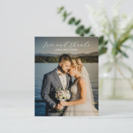Cartão de Agradecimento de Casamento Foto Atempora