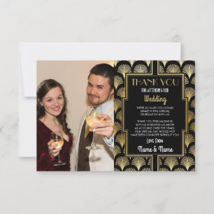Cartão de Agradecimento de Casamento Foto Noivado 