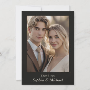 Cartão de Agradecimento de Casamento Fotografia Fl