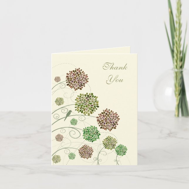Cartão de Agradecimento de Casamento Green Gables  (Frente)